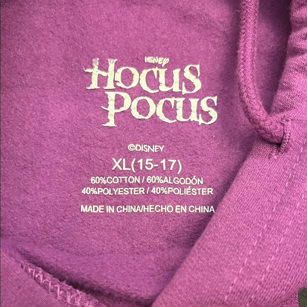 Disney Hocus Pocus Purple Hoodie size XL - Picture 3 of 9